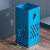GAXQFEI Umbrella Stands Rack Umbrella Holder Organizer Hallway Entryway Indoor Decor Metal Square Blue Umbrella Rack Compatible with Home Office Holder Stand view 4