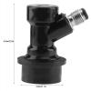 Ball Lock Liquid Disconnect, 1 /4MFL Screw Thread Outlet Ball Lock Disconnects Kit for Homebrew Beer Soda Corny Keg Liquid Connectors (Black) view 2