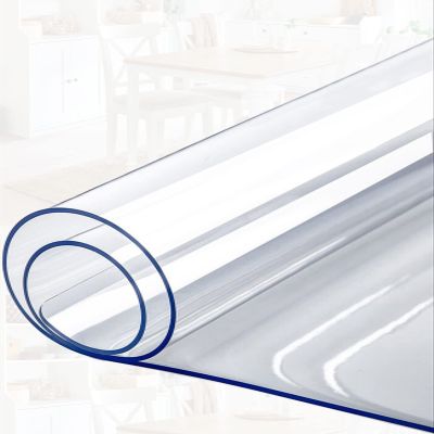 HQYG Custom 42x76 Inch PVC Desk Cover, 1.5mm Thick Plastic Protector for Writing Desk