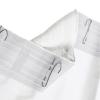 TWOPAGES White Room Darkening Curtain Drape 84 Inches Long, Polyester Linen Window Curtain 4-in-1 Header Rod Pocket Flat Hooks Back Tab Hook Belt for Living Room, 72W x 84L, 1 Panel view 2