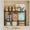 WEJIPP Cabinet Organizer Shelves,Expandable Spice Racks,Stackable Storage Shelves for Kitchen,Pantry,Counter,Bathroom,Home,Office,3 Packs,8.07" D,Black view 3