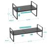 WEJIPP Cabinet Organizer Shelves,Expandable Spice Racks,Stackable Storage Shelves for Kitchen,Pantry,Counter,Bathroom,Home,Office,3 Packs,8.07" D,Black view 4