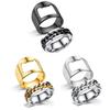 2pcs Stainless Steel Bottle Opener Rings Set Spinner Chain Thumb Beer Bar Opening Ring for Men Women Creative Party Jewelry-Black 8 view 2