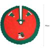 LLSDHA Christmas Tree Mat Apron Christmas Decoration 90cm Santa Snowman Tree Skirt Ruffled Tree Skirt (Color : Red) view 2