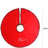 LLSDHA Christmas Tree Mat Apron Christmas Decoration 90cm Santa Snowman Tree Skirt Ruffled Tree Skirt (Color : Red) view 4