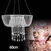 BJTDLLX Chandelier Cake Stand 23.6" Romantic Garland Suspended Cake Stand Hanging Cake Rack Cake Swing Stand Dessert Display Stands for Wedding Birthday Party Decor (Crystal) view 2