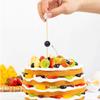 100 Counts Christmas Cocktail Picks Snowflake Bamboo Cocktail Toothpicks Fruit Food Appetizer Skewers for Christmas Party Decorations view 2