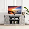 coucheta TV Stand for 65" Television, Modern Farmhouse Sliding Barn Door TV Stand, 58" Entertainment Center TV Console, Home Living Room Storage Table with Movable Shelf view 1