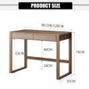 Computer Desk Oak Computer Desk with 2 Drawers, Simple Home Office Desk/Notebook Workbench, Stable and Durable, Easy to Assemble (Size : 80x55x75cm) view 3
