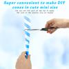 Outamateur Cotton Candy Cone 90PCS Multicolor Cottons Candy Paper Cones for Cotton Candy Making in Birthday,Parties,Festivals (Blue/White) view 3