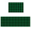 2 Piece Kitchen Rugs and Mats Farm Black and Green Plaid Non Slip Area Runner Rug Indoor Floor Doormat Set Bedroom Living Room Sink Carpet Lumberjack Fashion Buffalo Checkered Home Decor Mats view 3