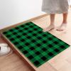 2 Piece Kitchen Rugs and Mats Farm Black and Green Plaid Non Slip Area Runner Rug Indoor Floor Doormat Set Bedroom Living Room Sink Carpet Lumberjack Fashion Buffalo Checkered Home Decor Mats view 4