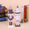 LUOZZY Christmas Nutcracker Figures Dessert Hat Nutcracker Soldier Christmas Decor Xmas Nutcracker Ornaments 10 Inch (Brown) view 1