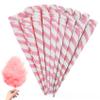 Outamateur Cotton Candy Cone 90PCS Multicolor Cotton Candy Paper Cones for Candy Floss Making in Birthday,Parties,Festivals (Pink/White) view 1