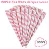 Outamateur Cotton Candy Cone 90PCS Multicolor Cotton Candy Paper Cones for Candy Floss Making in Birthday,Parties,Festivals (Pink/White) view 4