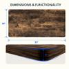 FLEXISPOT Whole Piece 55"x28" Desktop 1" Thickness Height Adjustable Desk Rectangular Tabletop Special Walnut Board (55INCH Special Walnut) view 2