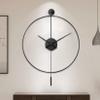 YISITEONE Classical Large Decorative Wall Clock with Pendulum, Modern Non-Ticking Silent Metal Wall Clocks for Living Room, Bedroom, Study, Office,20 view 1