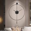 YISITEONE Classical Large Decorative Wall Clock with Pendulum, Modern Non-Ticking Silent Metal Wall Clocks for Living Room, Bedroom, Study, Office,20 view 3