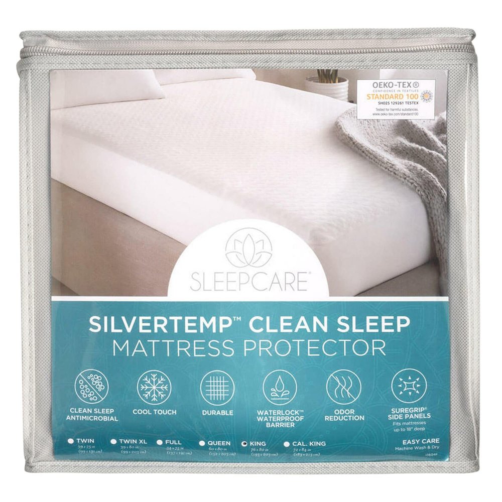 SleepCare - SilverTemp Clean Sleep Mattress Protector (Queen)