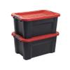 CX CRAFTSMAN, 30-Gallon Highly Durable Storage Bin & Dual Latching Lid, (16.1H x 21.7W x 32.4D), Versatile Stacking Tote and Weather-Resistant Design, American Made [2 Pack] view 1