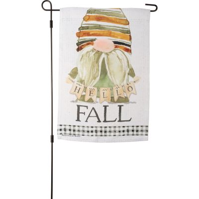 Primitives by Kathy Hello Fall Fall Themed Garden Flag