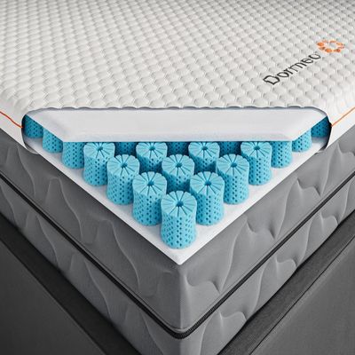 Dormeo Premium Split King Cooling Mattress Topper - 3-Zone Octaspring Technology for Optimal Back Support, Anti-Slip Bottom