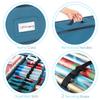 Hearth & Harbor Wrapping Paper Storage Container - Christmas Storage Bag with Ribbon Dispenser and Interior Pockets - Gift Wrap Organizer Fits Up to 26 Rolls of 40" Length, Blue view 4