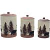 BLACK FOREST DECOR Timberland Moose & Bear Ceramic Canisters (Set of 3)  Rustic Kitchen Storage with Rubber-Sealed Lids, 7.15", 6.15", 5.15" Dia view 4