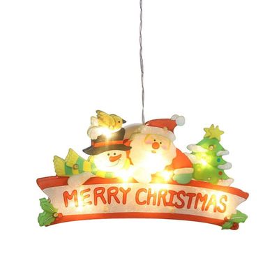 Christmas String Light Window Decoration Hanging Lights Santa Claus Christmas Tree Snowman Reindeer Christams Home Party Ornament Christmas Gift Xmas One Set 8 Pieces