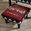 BLACK FOREST DECOR Canoe Trip Hooked Wool Stool view 1