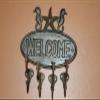 Salty Pelican Seahorse Beach Welcome Front Door Plaque/Wall Hooks Set, Surf Magic view 1