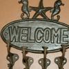 Salty Pelican Seahorse Beach Welcome Front Door Plaque/Wall Hooks Set, Surf Magic view 3