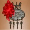 Salty Pelican Seahorse Beach Welcome Front Door Plaque/Wall Hooks Set, Surf Magic view 4