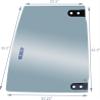 338429A1 Upper Left Side Door Glass fits Case 580M 580SM Plus II 580M II 580SM II 590 SM 590SM II - Replaces 341743A1-341743A2 view 4