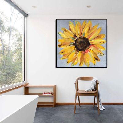 Cuadros impresos en lienzo de girasoles amarillos carteles e impresiones modernos arte de pared para la decoracin del hogar de la sala de estar 60x60cm sin marco