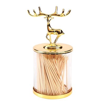 XuanMingyuan Crystal glass toothpick box, toothpick holder distributor, used in kitchen, dining room and living room, with cover, toothpick box