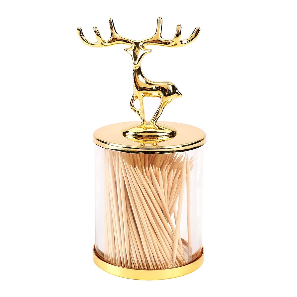 XuanMingyuan Crystal glass toothpick box, toothpick holder distributor, used in kitchen, dining room and living room, with cover, toothpick box