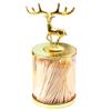 XuanMingyuan Crystal glass toothpick box, toothpick holder distributor, used in kitchen, dining room and living room, with cover, toothpick box view 2