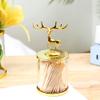 XuanMingyuan Crystal glass toothpick box, toothpick holder distributor, used in kitchen, dining room and living room, with cover, toothpick box view 4