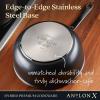 Anolon X SearTech Aluminum Nonstick Cookware Saucier with Lid, 2.5 Quart, Super Dark Gray view 2