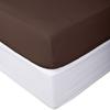 600 Thread Count 100% Egyptian Cotton 3PC Fitted Sheet (1-Fitted Sheet &2-Pillow Cases) Full Chocolate Solid with Elastic All Around Fits Mattress Upto 12 Inches Deep Pocket view 1