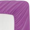 600 Thread Count 100% Egyptian Cotton 3PC Fitted Sheet (1-Fitted Sheet &2-Pillow Cases) Queen Purple Solid with Elastic All Around Fits Mattress Upto 12 Inches Deep Pocket view 1