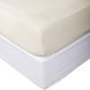 600 Thread Count 100% Egyptian Cotton 3PC Fitted Sheet (1-Fitted Sheet &2-Pillow Cases) Twin Ivory Solid with Elastic All Around Fits Mattress Upto 12 Inches Deep Pocket view 3