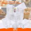 Oomcu 50 Pack 5 oz Square Clear Plastic Dessert Cups with Spoons  Disposable Appetizer Cups for Parties, Yogurt Parfait, Ice Cream, Pudding,Mousse, Salad, Veggies, Snack, Mini Dessert Serving Bowls view 4