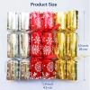 ANXTO Christmas Cracker set of 6pcs 10 inch Snowflake Plaid Design Santa Claus Father Christmas (MIX) view 2