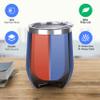 DOMICARE Stainless Steel Wine Tumbler Bulk with Lid, Personalized Insulated Tumblers Set, 12oz Travel Coffee Cups Pack of 16, Dark Blue view 2