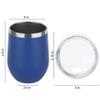 DOMICARE Stainless Steel Wine Tumbler Bulk with Lid, Personalized Insulated Tumblers Set, 12oz Travel Coffee Cups Pack of 16, Dark Blue view 4