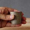 Chinese Pottery Coffee Mug Raw Ceramic Tea Cup Simple Personalized Handmade Wine Cups Drinkware Kongfu Teacup (White 70ML) view 2