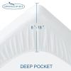 2 Pack Queen Mattress Protector Waterproof Mattress Topper Pad Cover Fitted Sheets up -18'' Premium Terry Absorbent & Skin Friendly Machine Wash Highly Protection Mattress Protector Queen Size view 2