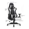 Adult Gaming Chair, Ergonomic Massage Chair, Modern Carbon Fiber Desk Chair, Large Gaming Chair, Teenage Gaming Chair (Red) White view 2